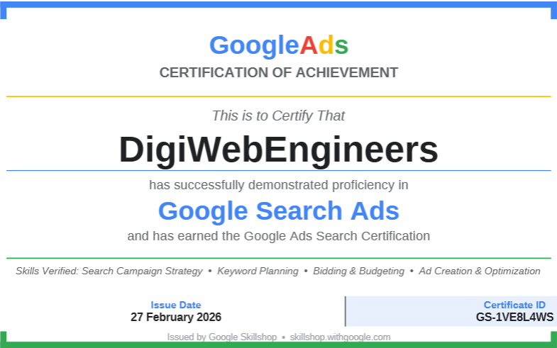 🏆 Google Ads Search Certified Instructor